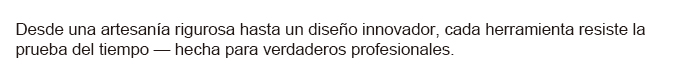 Herencia de calidad, sin concesiones.