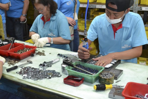 El montaje del trinquete