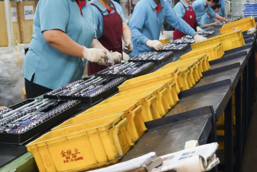 La línea de producción del conjunto de productos