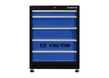 Armario con 5 Cajones (negro y azul) KING TONY 87D21-05A-KB