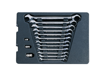 15 PC. metric Combination Speed wrench set For Tool Chest & Trolley KING TONY 9-10115MR