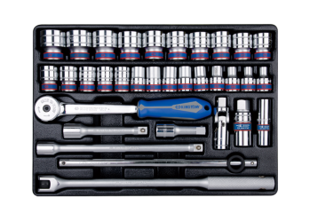 33 PC. 1/2" DR.Socket Set Metric 6PT for Tool Chest & Trolley KING TONY 9-4333MR