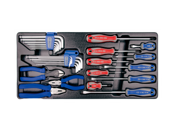 29 PC. Screwdriver & Pliers & Hex Key Set for Tool Chest KING TONY 9-90129CR