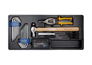 53 PC. Hex Key & Snips & Bit & Striking Tool Set for Tool Chest KING TONY 9-90154CR01