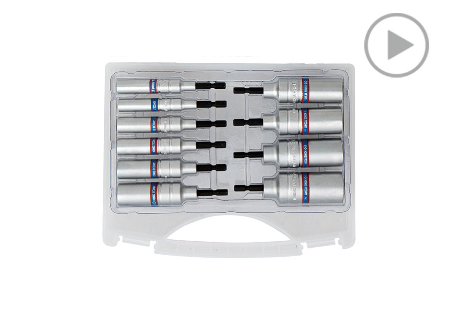 Juego de Dados de 6 Puntos de Vaso para Construcción de Impacto de 10 Piezas  KING TONY  1010CMR