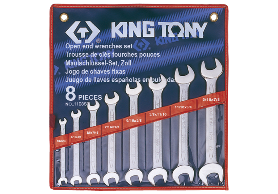 8件式 雙開扳手組  KING TONY  1108SR, 永安實業工具購物網