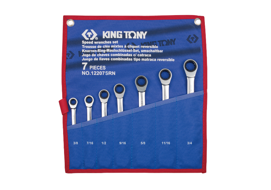 7 PC. Reversible Speed Wrench SetKING TONY12207SRN