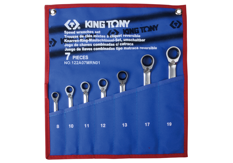 7件式 雙向快速棘輪扳手組  KING TONY  122A07MRN01, 永安實業工具購物網
