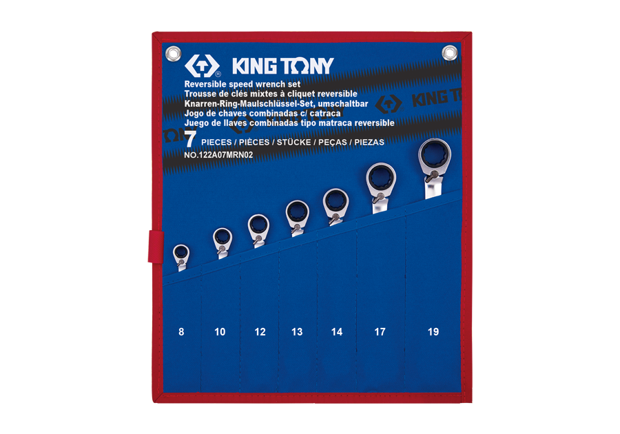 7件式 雙向快速棘輪扳手組  KING TONY  122A07MRN02, 永安實業工具購物網