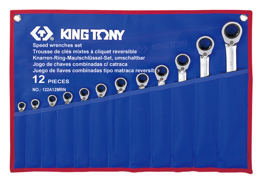 12件式 雙向快速棘輪扳手組  KING TONY  122A12MRN, 永安實業工具購物網