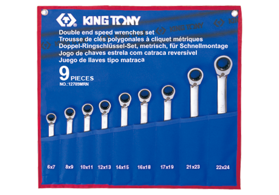King Tony Set 68 Pezzi Di Chiavi Combinate A Scatto, Metriche, Per Meccanici E Officina - 2