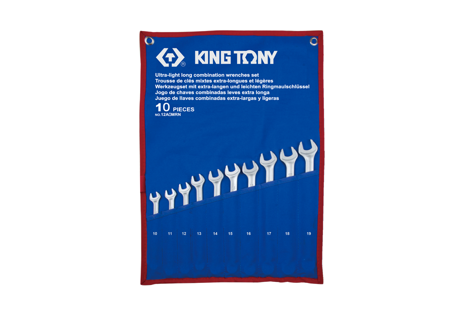 10件式 加長型輕量化複合扳手組(梅開扳手)  KING TONY  12A0MRN, 永安實業工具購物網