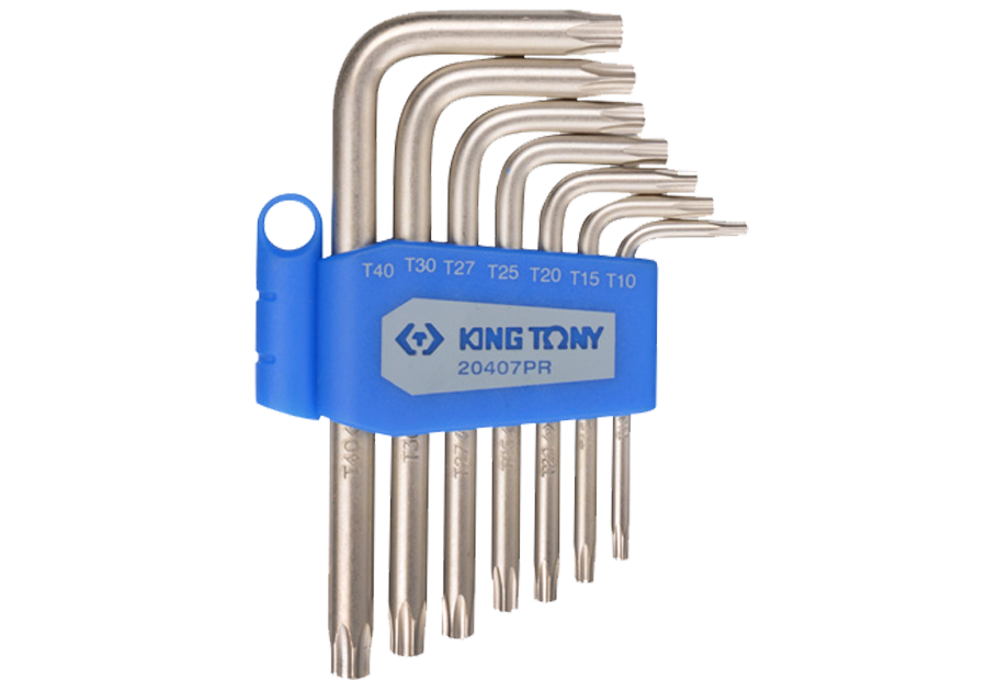 7件式 短六角星型中孔扳手組  KING TONY  20407PR, 永安實業工具購物網
