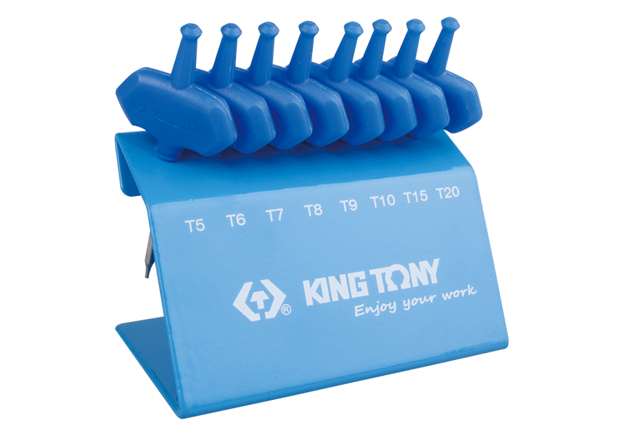 8件式 T型旗桿六角星型起子組  KING TONY  23308PR, 永安實業工具購物網