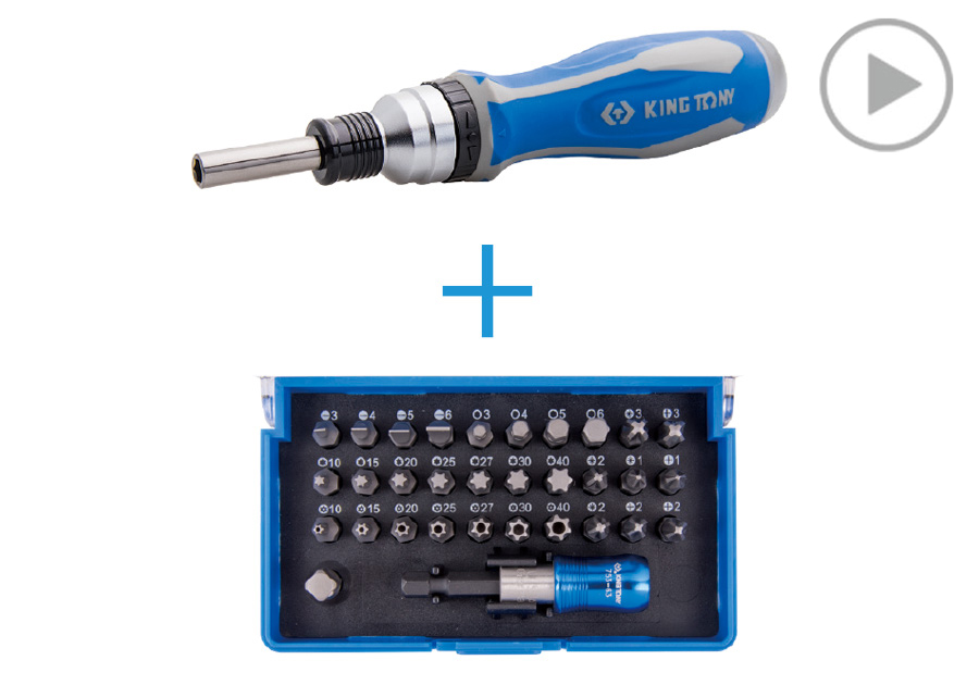 40件式 1/4" 伸縮棘輪起子組  KING TONY  32540MR
