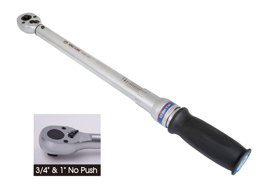 Heavy Duty Adjustable Torque Wrench (English & Newton Meter)-KING TONY-34462-CG