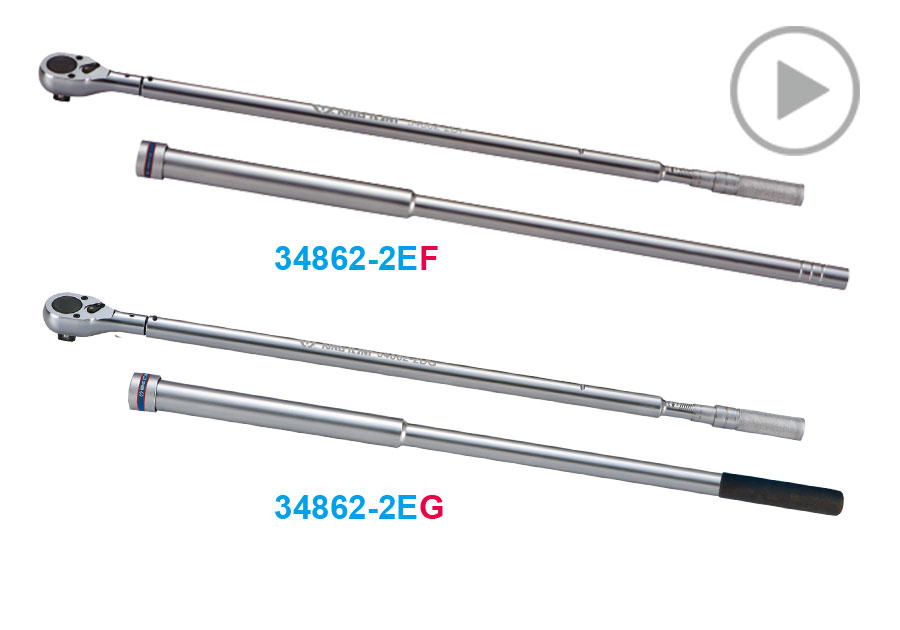 1" DR. 單刻度雙向特長型扭力扳手(英呎磅)  KING TONY  34862-2E