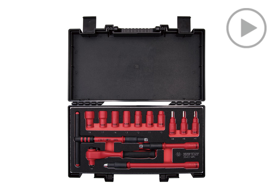 Juego de Herramientas Aisladas VDE de 3/8" DR. de 14 Piezas  KING TONY  35VE01MRV