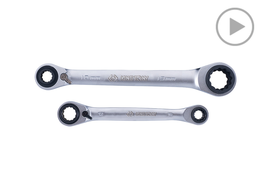Llave de anillo de trinquete 4 en 1 y juego  KING TONY  3739N