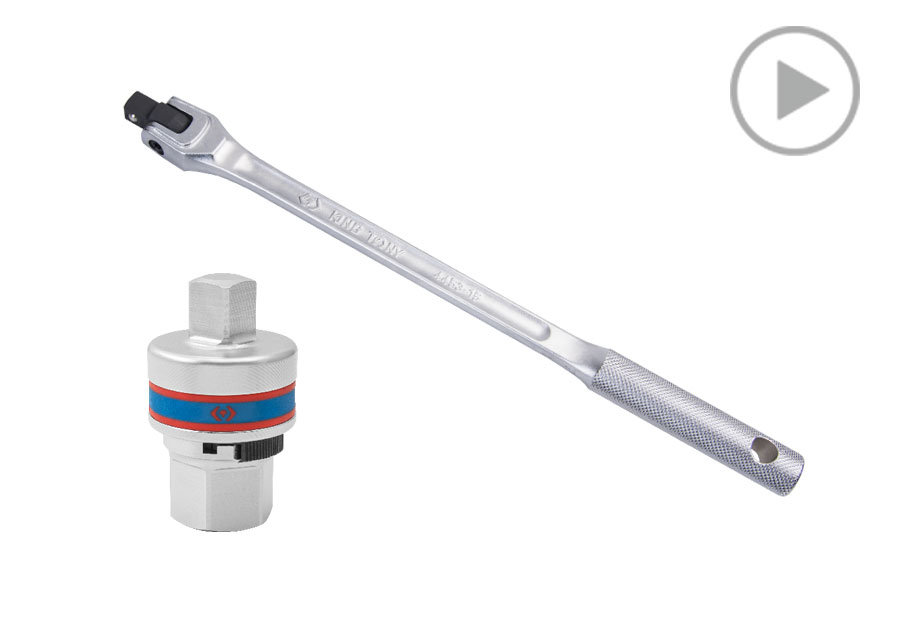 1/2" DR. 快速棘輪接頭+F柄15"  KING TONY  4122FR