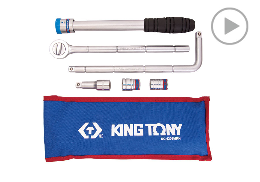 6件式 1/2" DR. 轮胎工具组套  KING TONY  4306MRN