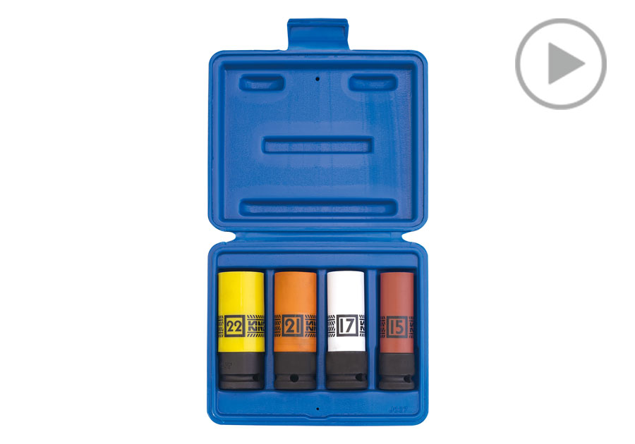 4 PC. 1/2" DR. Wheel Nut Impact Socket Set  KING TONY  44904MP