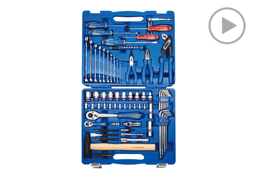 81件式 1/4"+1/2" DR. 綜合工具組  KING TONY  7581MR