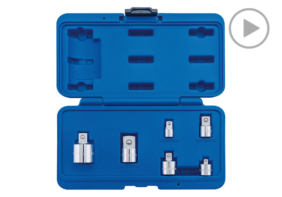 6件式 1/4"+3/8"+1/2"+3/4" DR. 更換接頭組  KING TONY  78106