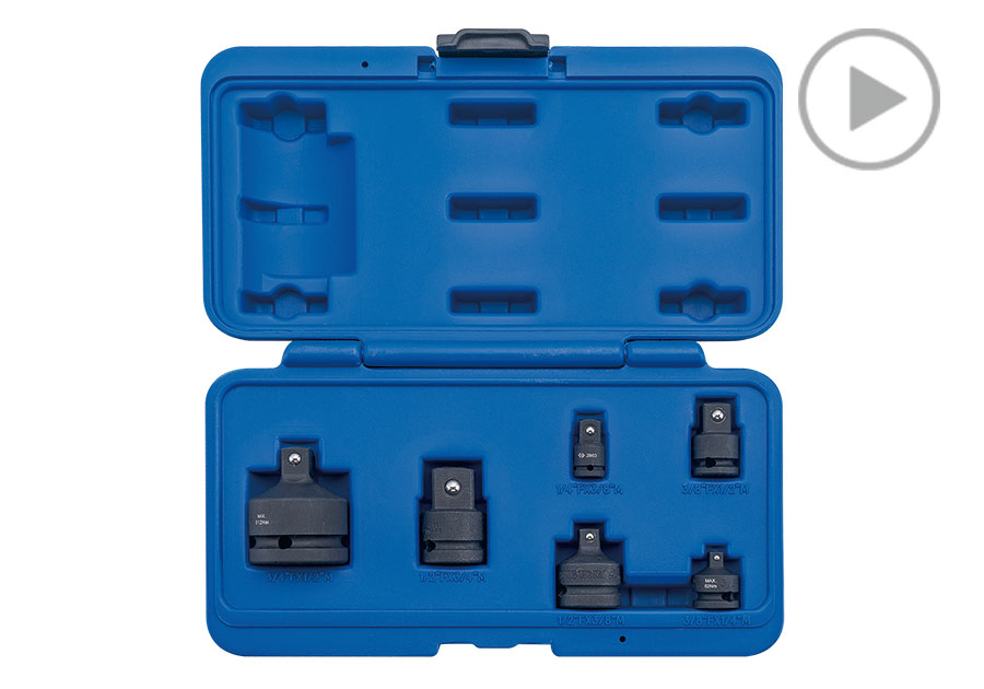 6件式 1/4"+3/8"+1/2"+3/4" DR. 氣動更換接頭組  KING TONY  786P06