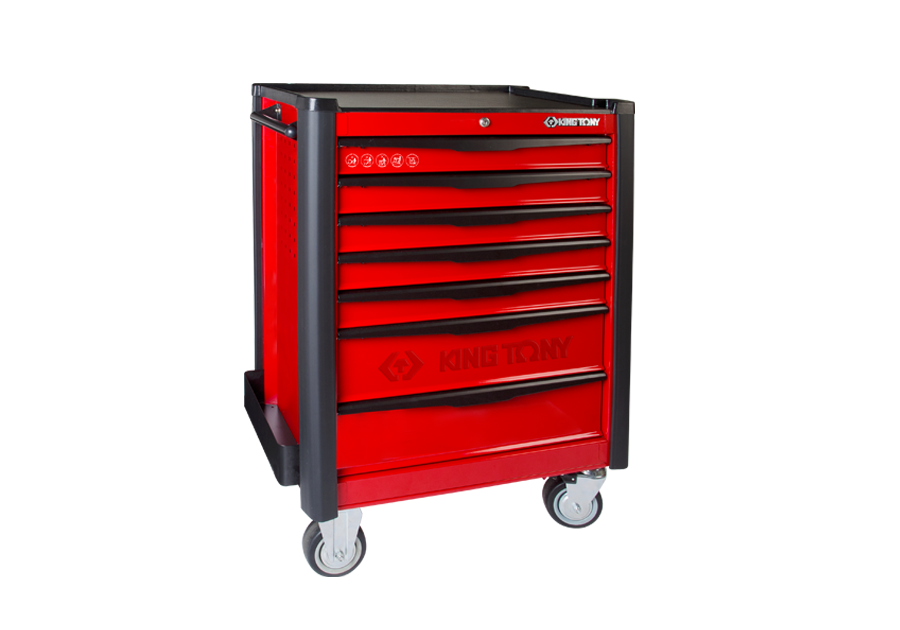 7 Drawers Risk-Free Bumper Type Tool Trolley-KING TONY-87934-7BF