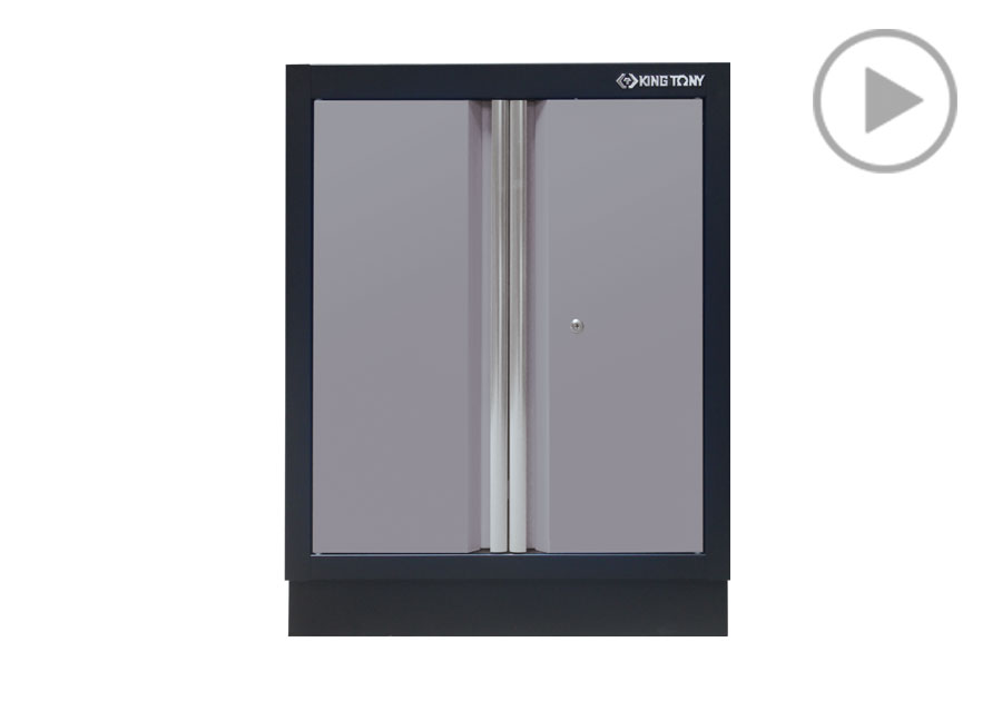 Armario con Puerta Abierta (negro y gris)  KING TONY  87D11-03A-KG