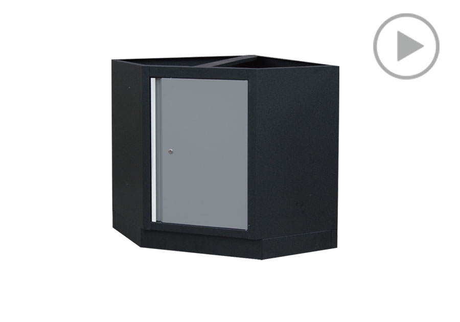 轉角櫃(黑灰)  KING TONY  87D11-13A-KG