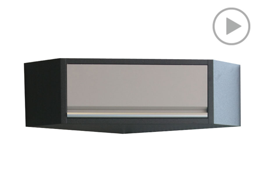 Armario Esquinero de Pared (negro y gris)  KING TONY  87D11-15A-KG