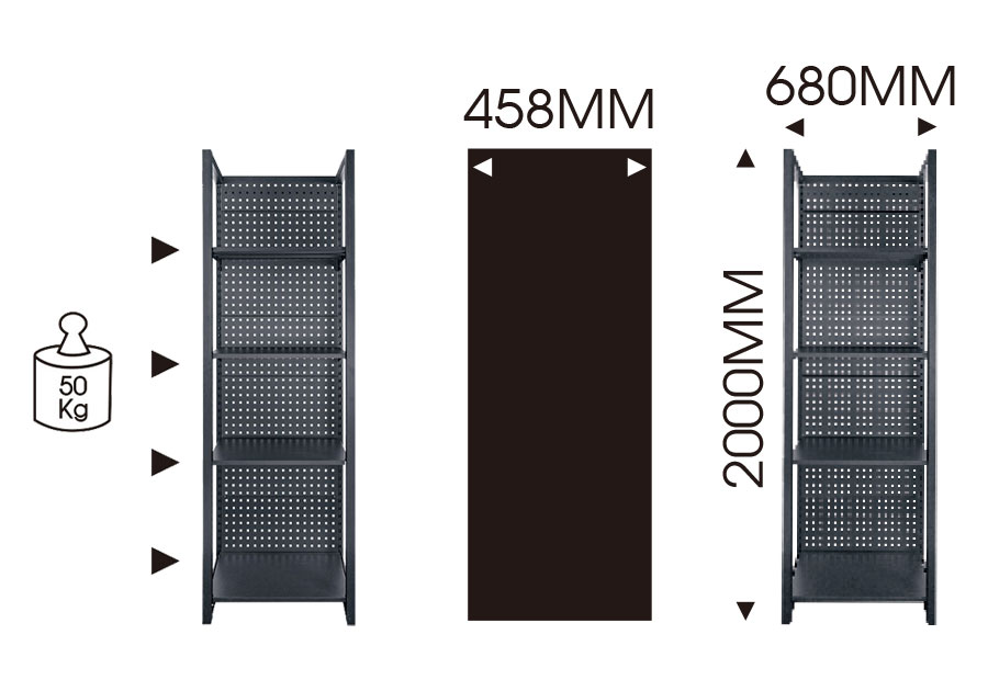 Storage Shelves (680mm)  KING TONY  87D11-20A-K