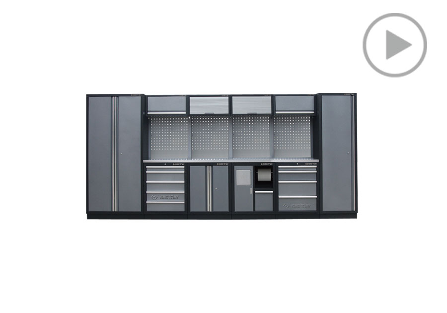Mueble organizador (negra y gris)  KING TONY  87D11X02SA-KG