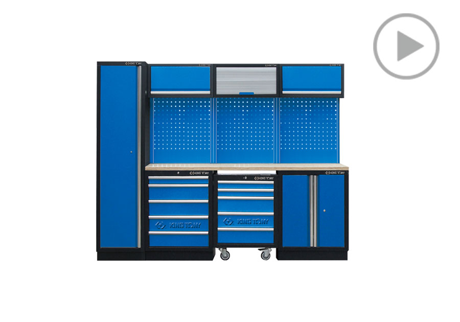 工具系統櫃(黑藍)  KING TONY  87D11X04A-KB