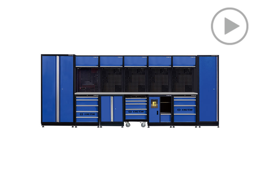 工具系統櫃(黑藍)  KING TONY  87D21X01SA-KB
