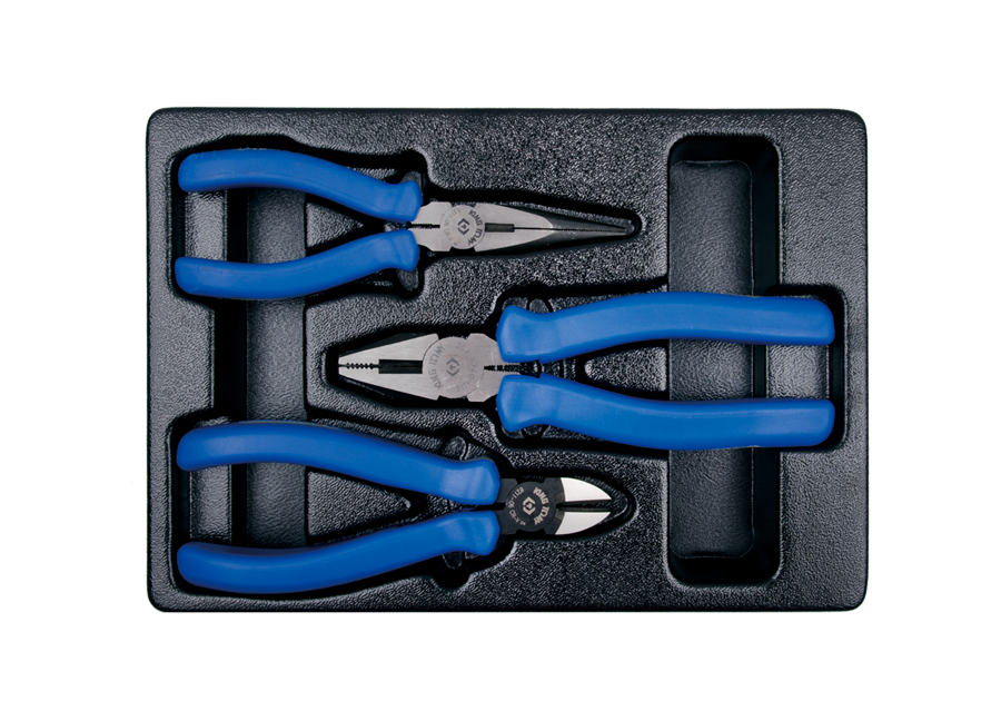 3 PC. European Style Combination Pliers Set for Tool Chest & Trolley-KING TONY-9-40103GP