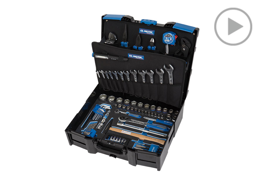112件式 1/4"+1/2" DR. 綜合堆疊工具箱組  KING TONY  9052-002MRV