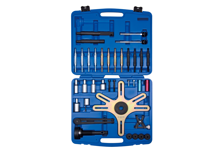 EBTOOLS Clutch Alignment Tool,43Pcs Clutch Alignment Tools S-SAC34UPG Universal Self Adjusting Clutch Assembly Tool Clutch Alignment Setting Tool Kit with A Carry Case for A Range Of Vehicles 