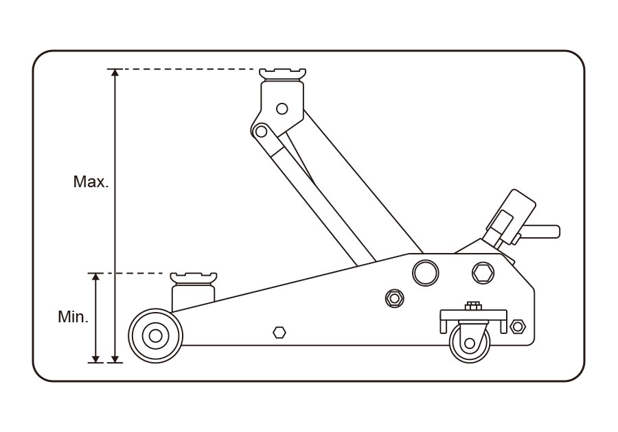 3T Speed Regulating Type Hydraulic Garage Jack-KING TONY-9TY132D