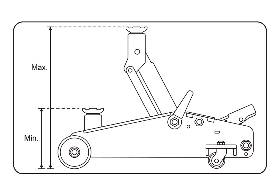 3T Standard Type Hydraulic Garage Jack-KING TONY-9TYT138