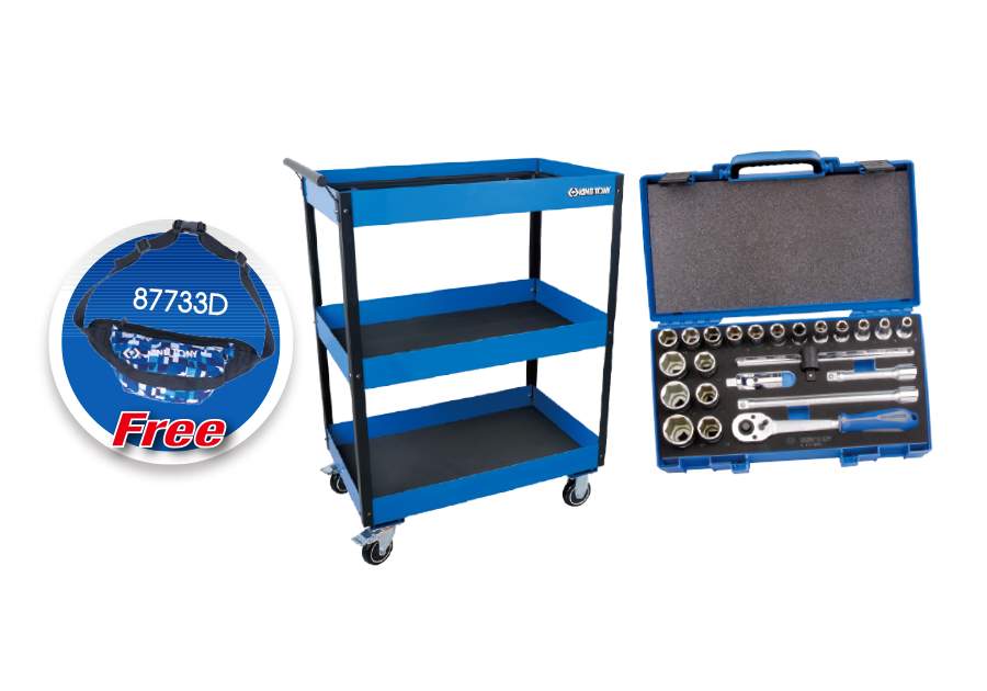 24 PC. Tool Trolley with Tool Set  KING TONY  P9G41-23MRV01