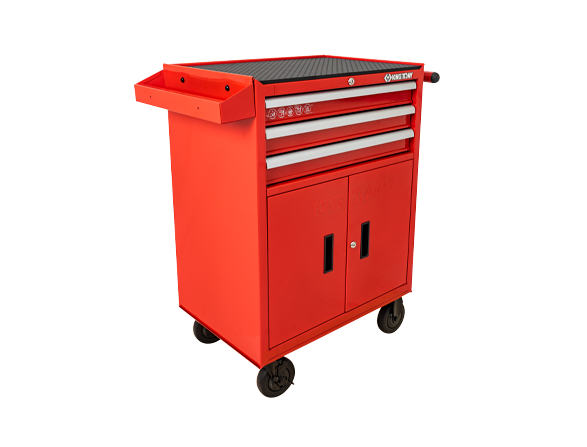 3 Drawers & 2 Doors Ball Bearing Type Tool Trolley-KING TONY-87438-3B